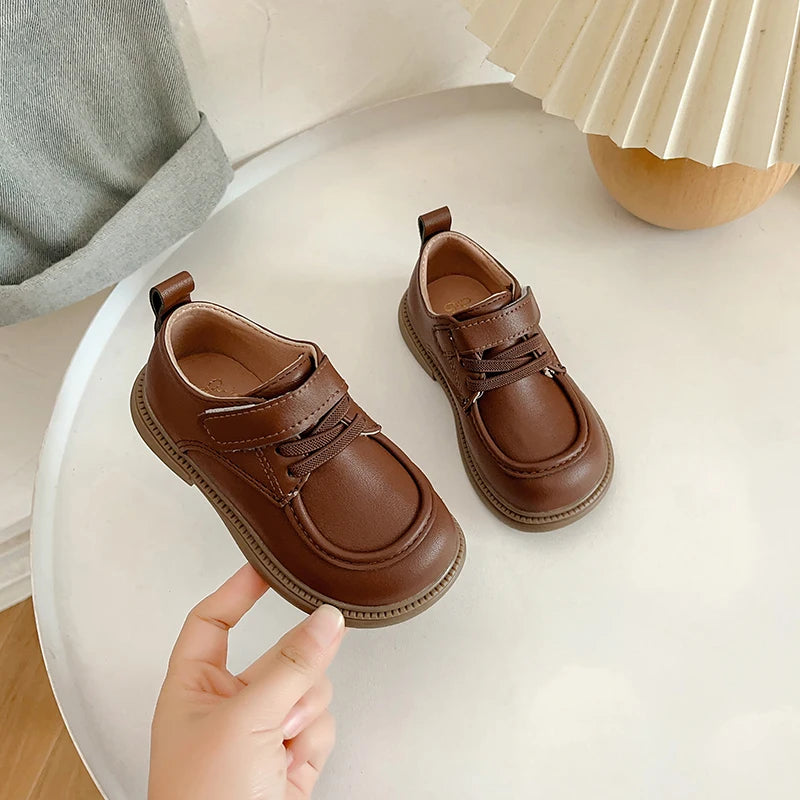 Boys Leather Shoes Kids School Performance Shoes Comfortable British Style Children Birthday Party Shoes 2025 Spring Autumn New