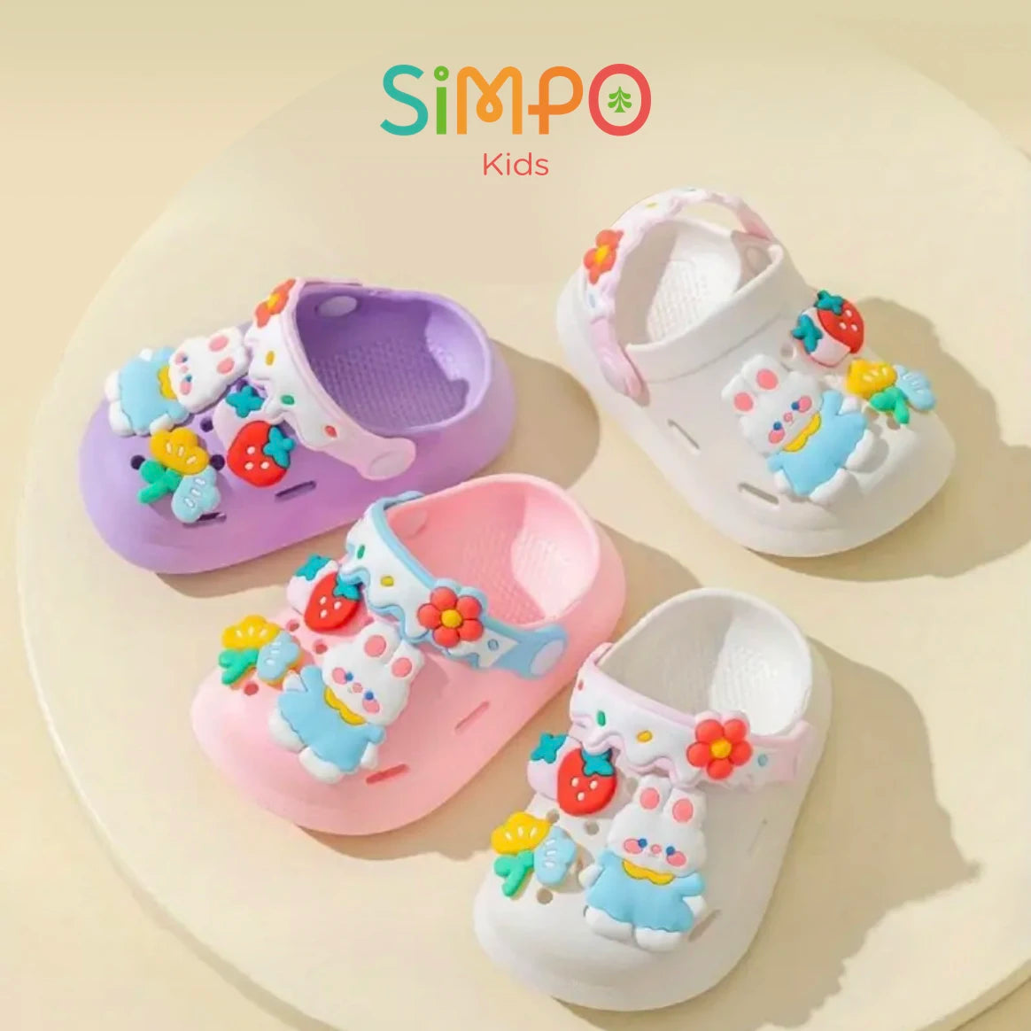 Girls Sandals Trendy Cute Cartoon Soft Sole Clogs For Baby Breathable Non-slip Clogs For Indoor Outdoor Beach Garden Shoes
