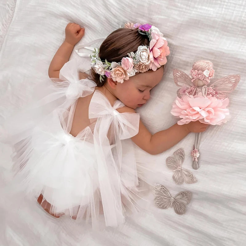 2026 Summer Baby Clothes Infant Girls Party Dress Lace Bodysuits & One-pieces 100-day Photo Dress Baby Photograph Clothing
