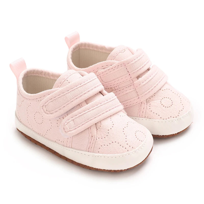 NEW Fashion Infant Spring Shoe Newborn Infant Girl Recreational Baptism Non-Slip Walking Shoe White Soft-soled Sneaker Prewalker