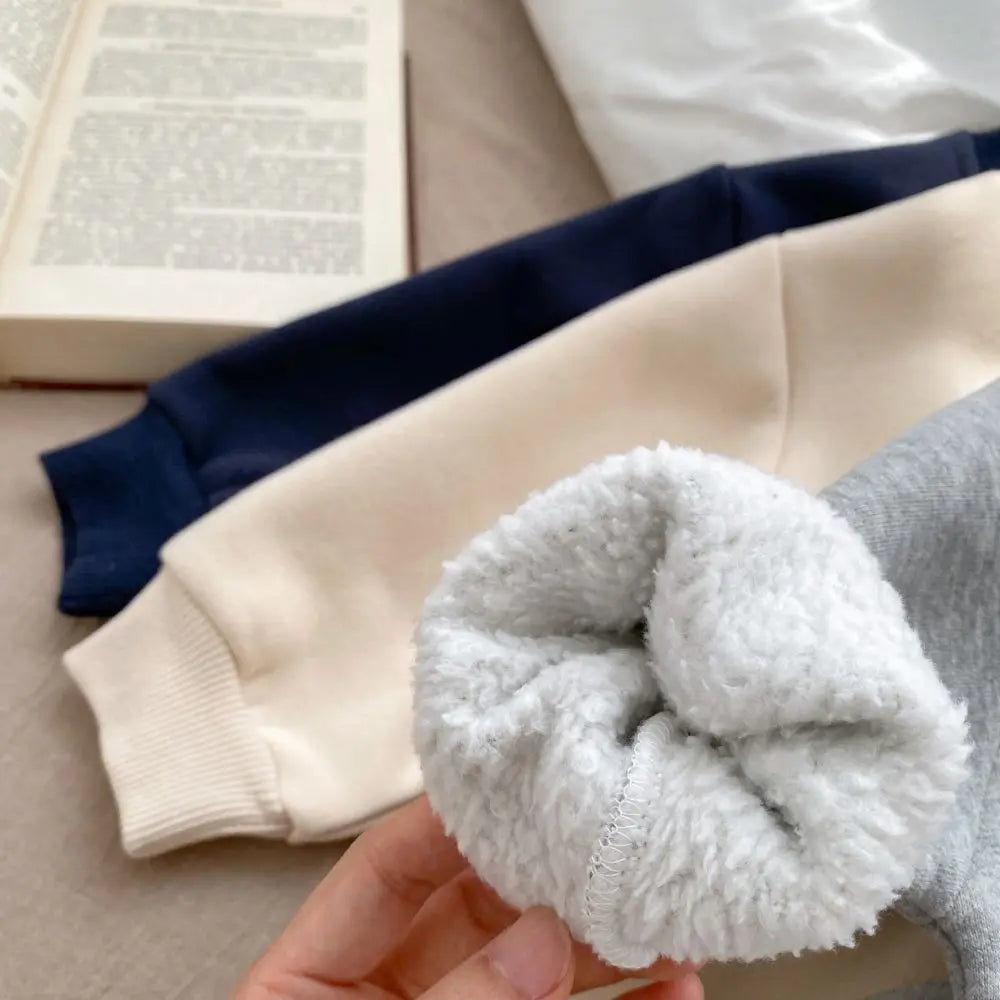 Autumn Winter Newborn Baby Clothes Letter Print Boy Romper Warm Infant Girl Soft Fleece Jumpsuit Pajamas 2026 Bodysuit for 0-24M