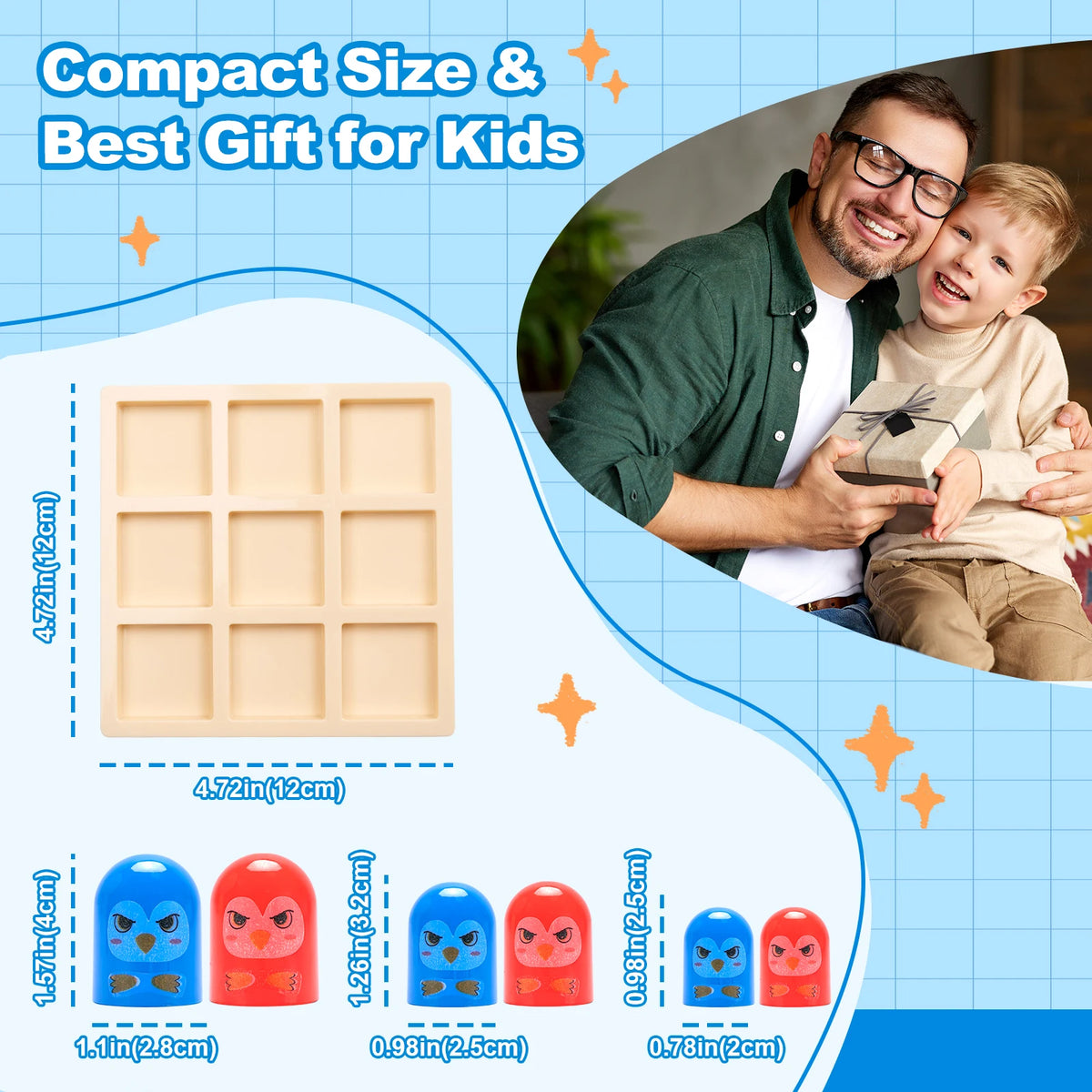 Classic Tic Tac Toe Toys Table Board Intelligence Montessori Toys Family Party Board Game Kids Gifts Fun Parent-Child Game