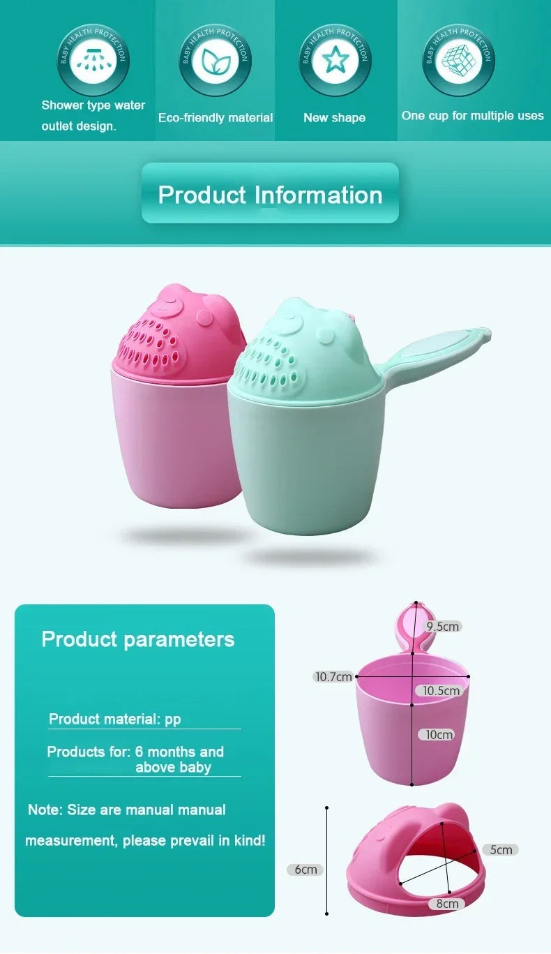 Toddler Shampoo Cup Baby Bath Caps Children Bathing Shower Spoons Child Washing Hair Cup Kids Bath Tools Kids Care Accessories