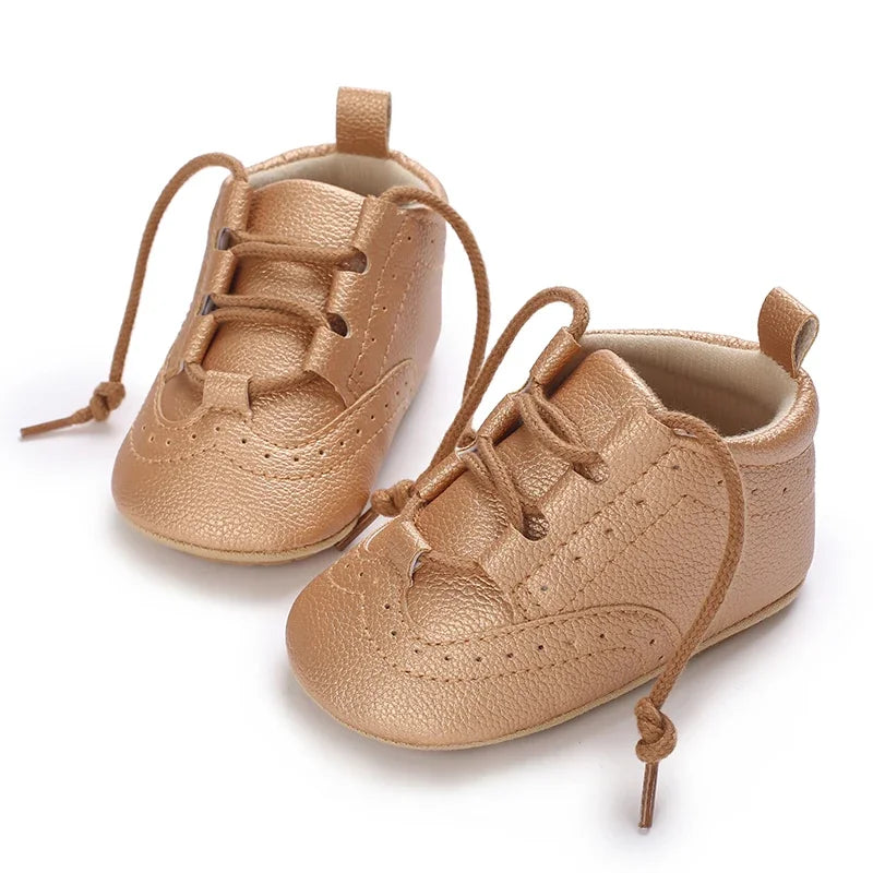 Newborn Baby Boys' Shoes Moccasin Fashion Casual Sports Shoes White Baptist Soft Sole Anti Slip First Step