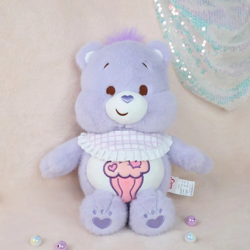 Genuine Carebears New Bib Bear Baby Plush Toy Rainbow Bear Doll Doll Companion Gift