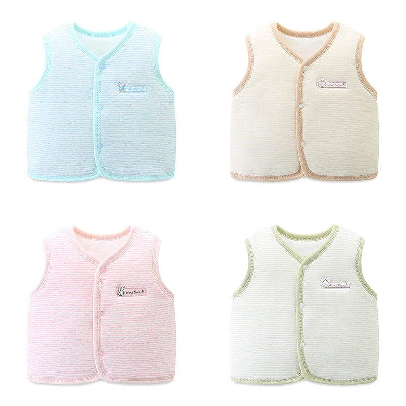 Wear Baby Vest, Small Vest, Quilted Warm Vest for Boys and Girls, Stylish Vest, Pure Cotton, Newborn Kidsren, Spring & Fall