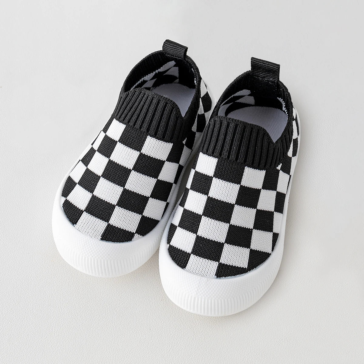 2024 Spring New Slip-on Toddler Shoes  Baby First Walkers Boys Girls Autumn Non-Slip Classic Plaid Sneakers Sport Shoes