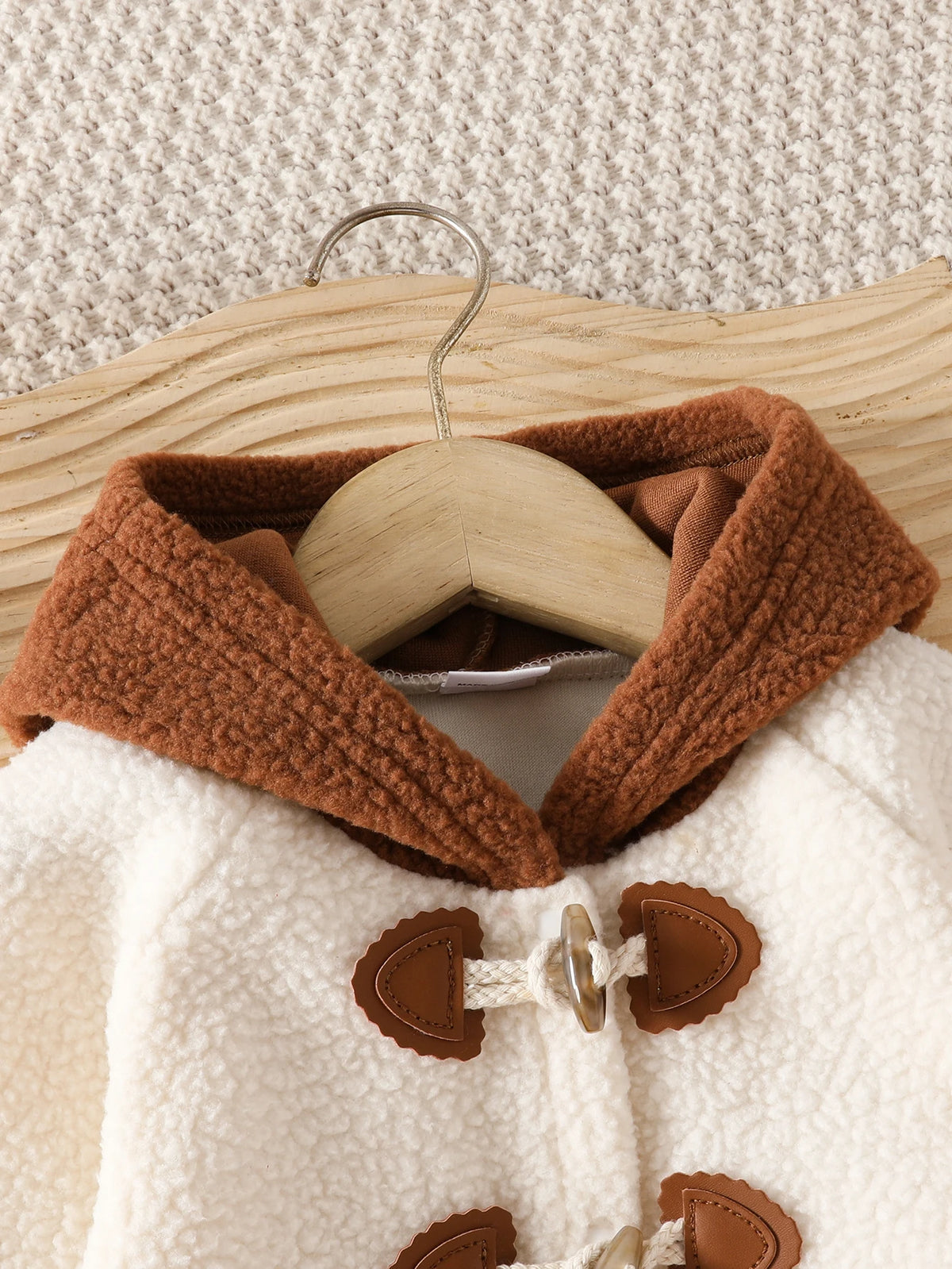 Winter Baby Boys' Cute Casual Teddy Bear Embroidered Fleece Jacket