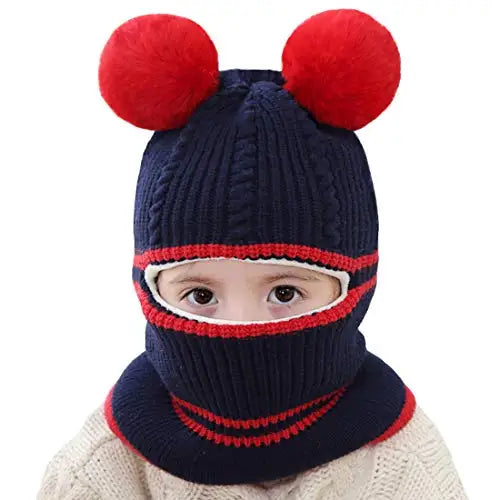 1-4 Years Baby Kids New Autumn Winter Bear Ear Knitted Cap Children Cute Warm Beanies Hats Girls Boys Knit Pullover Bonnet Caps
