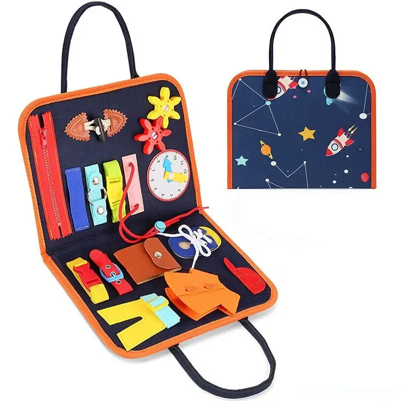 New Montessori Kids Travel Toy Felt Activity Quiet Books Busy Board Activity Educational Sensory Learning Book for Kids Gifts