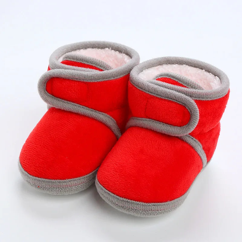 Newborn Winter Warm Toddler Boots Baby Shoes Boys Girls Toddler Sneakers Soft Bottom Infant Flats Warm Snow Boots  0-18M