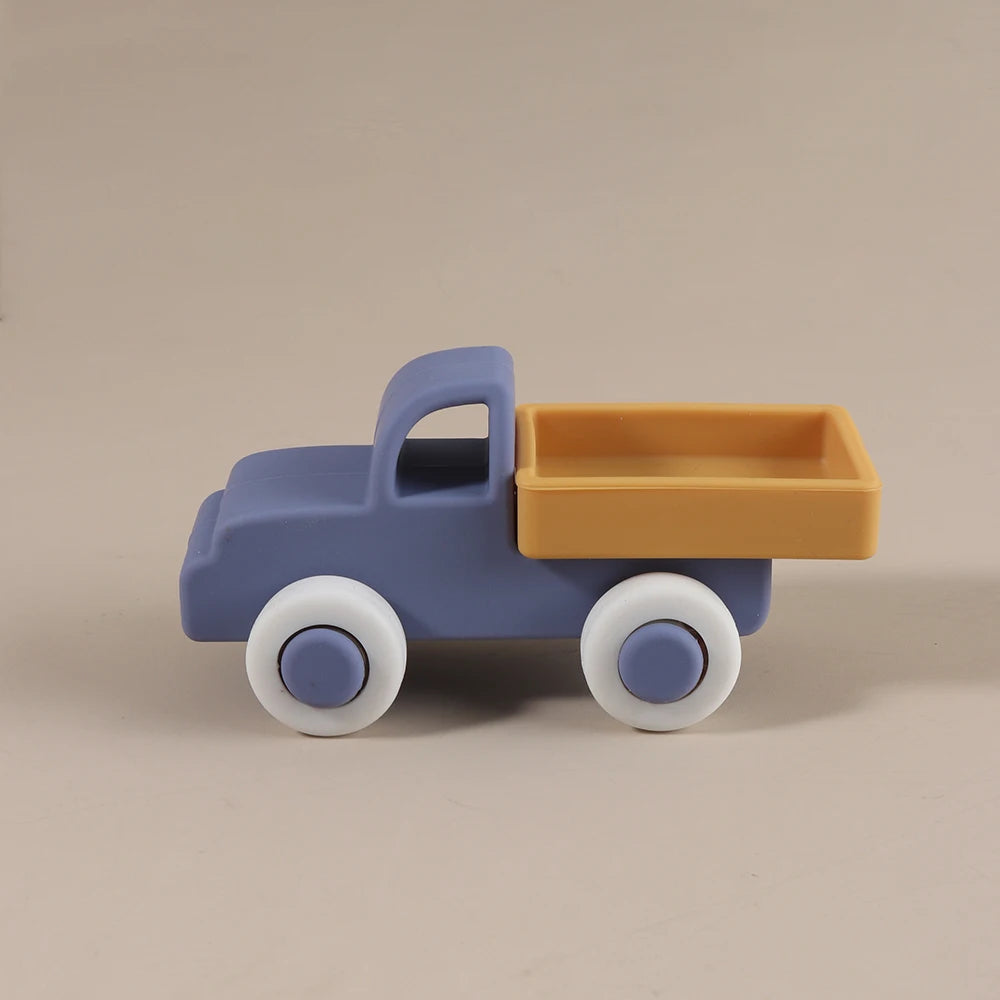 Personalized Baby Teether Silicone Car Truck Toy Motorbike Airplane Teething Toy Infant Montessori Educational Toy