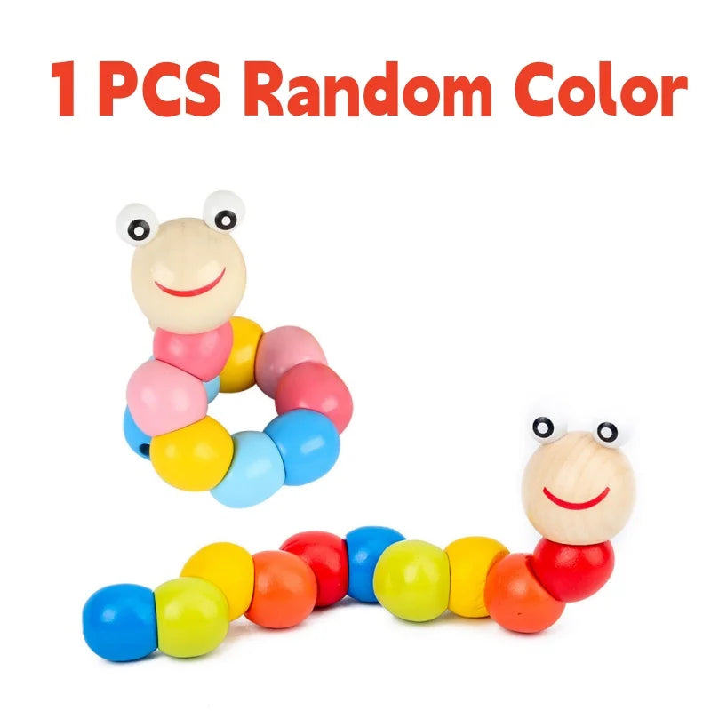 Funny Kids Montessori Wooden Toys Macaron Blocks Learning Toy Baby Music Rattles Graphic Colorful Wooden Blocks Educational Toys