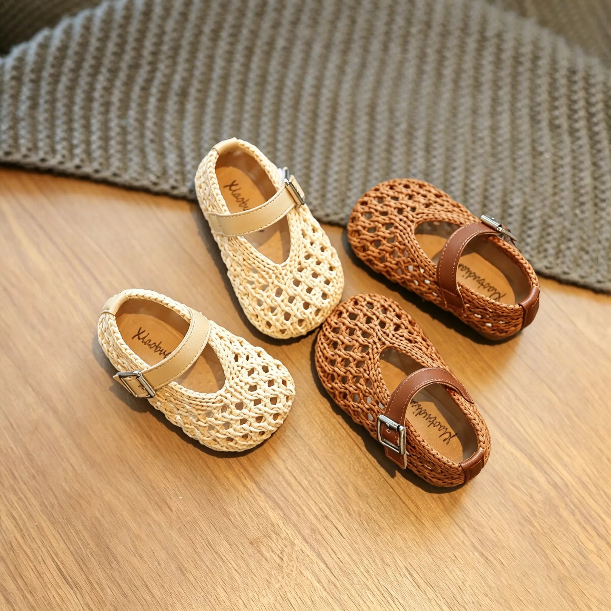 2026 New Summer Baby Shoes For Girls Cut-out Breathable Toddler Kids Sandals Soft Sole Non-slip Fashion Little Girls Sneakers