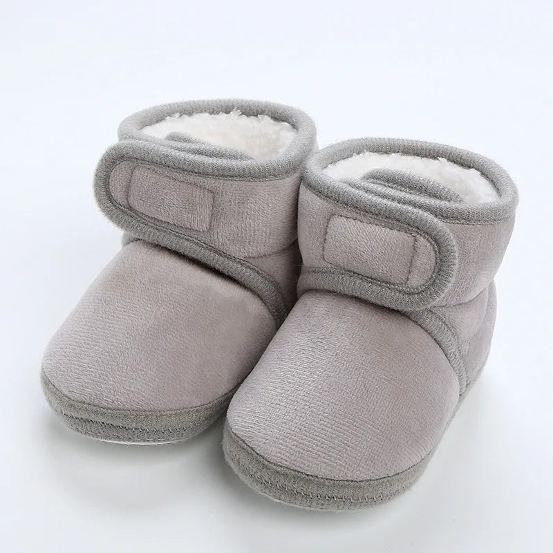 Newborn Winter Warm Toddler Boots Baby Shoes Boys Girls Toddler Sneakers Soft Bottom Infant Flats Warm Snow Boots  0-18M