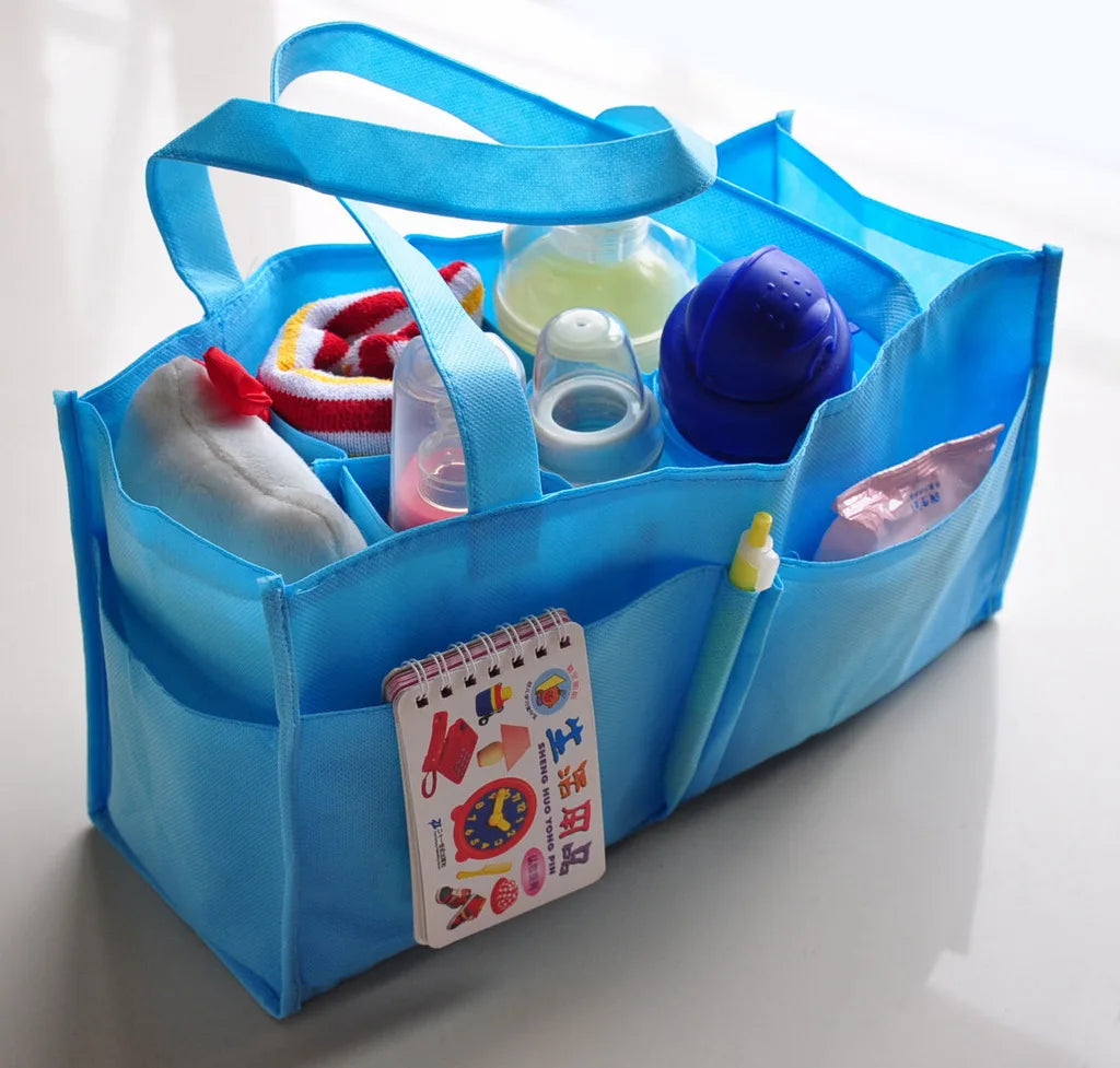 Portable Mummy Bag Large Capacity Baby Tote Diaper Organizer Nappy Maternity Handbag Bottle Storage Multi-Function Separate Bag