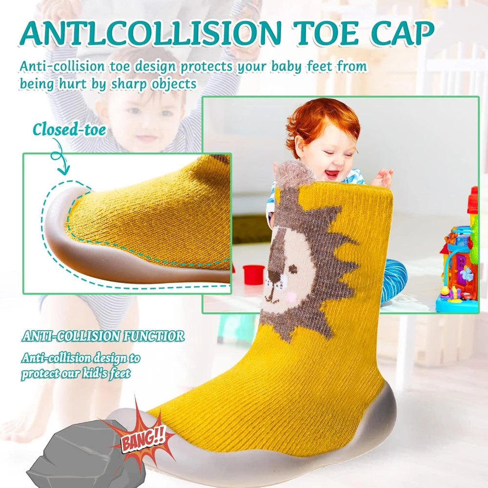 Baby Shoes,Toddler Boys Girls First Walking Socks Shoes,Non-Skid Slipper Indoor Floor Sneakers for Unisex Newborn Infants