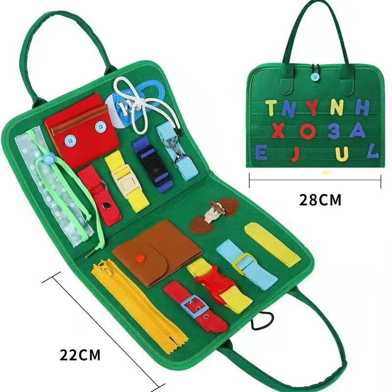 New Montessori Kids Travel Toy Felt Activity Quiet Books Busy Board Activity Educational Sensory Learning Book for Kids Gifts
