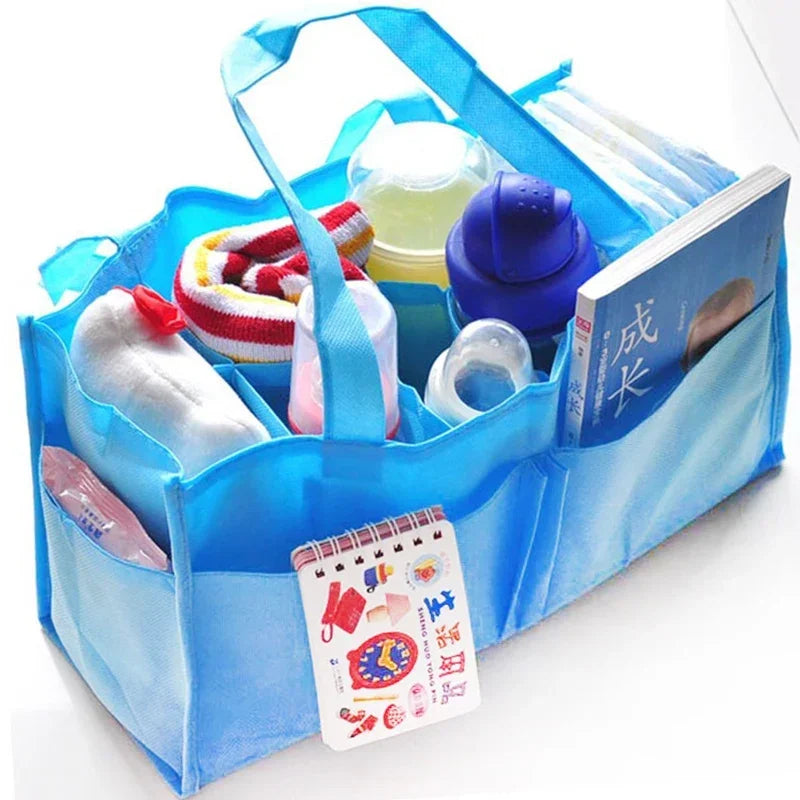 Portable Mummy Bag Large Capacity Baby Tote Diaper Organizer Nappy Maternity Handbag Bottle Storage Multi-Function Separate Bag