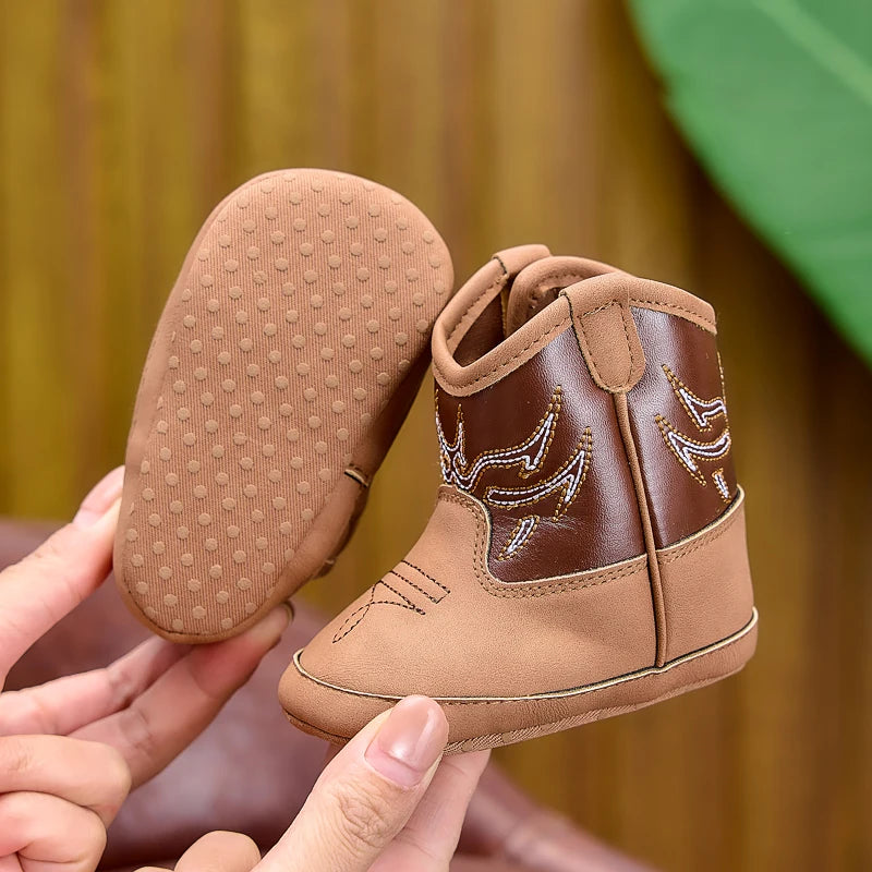 Spring, Autumn, and Winter Boots for 0-1 Year Old Boys and Girls, Casual and Fashionable Soft-Soled High-Top Baby Shoes with Side Velcro, Suitable for Daily Indoor and Outdoor Activities, Toddler Shoes