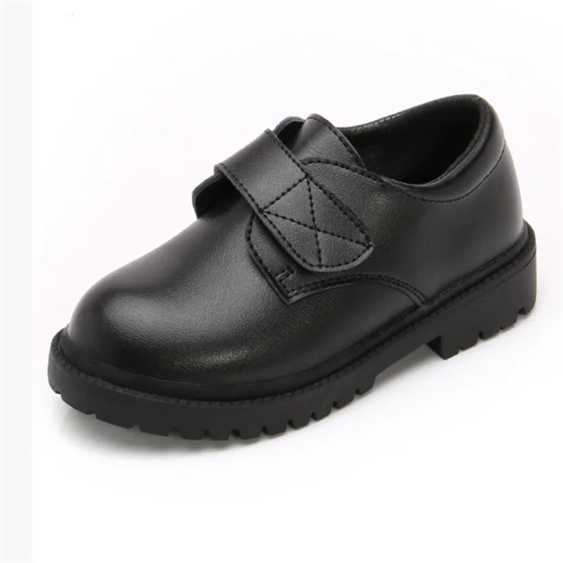Kids Shoes Boys Leather Shoes Autumn 2025 New Children Black Soft Sole School Performance Shoes