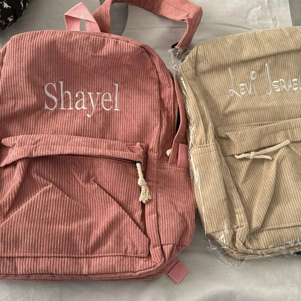 Personalized Children's Schoolbag Baby Stroller Bag Customized Kindergarten Snack Backpacks with Name Solid Color Backpacks