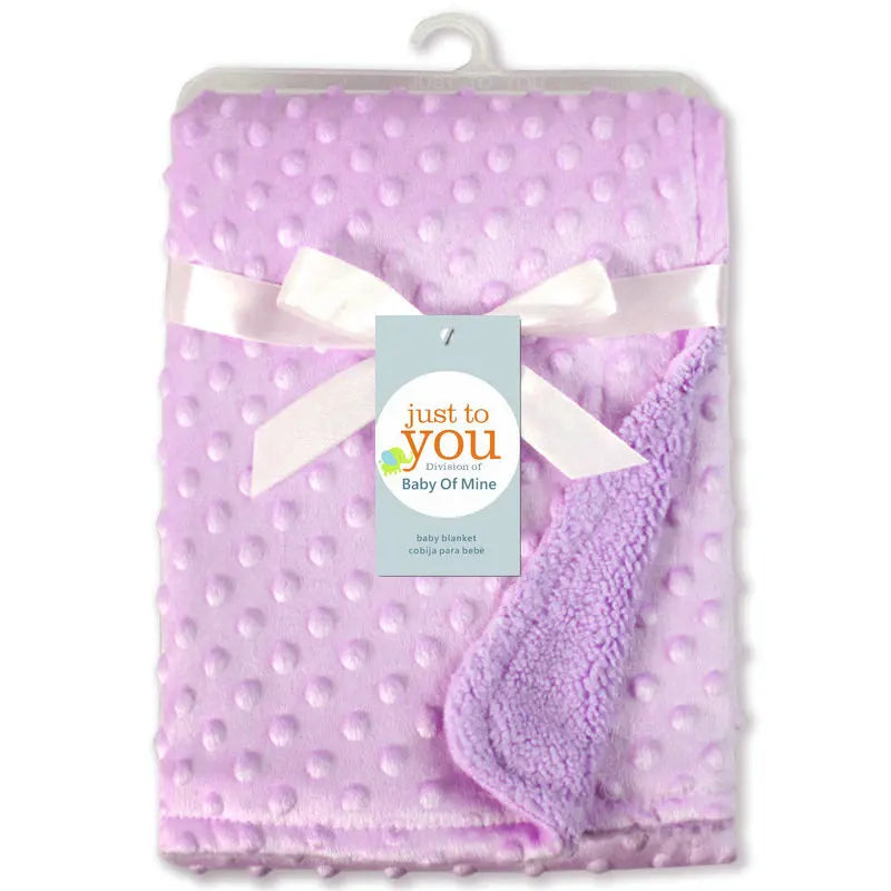 Winter Solid Baby Blanket & Swaddling Newborn Thermal Soft Fleece Blanket Toddler Bedding Warm Quilt Infant Bedding Swaddle Wrap