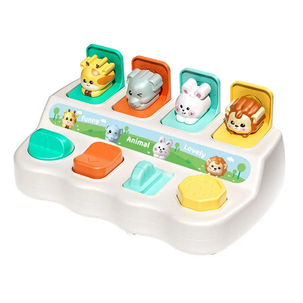 Montessori Pop up Animal Toys and Learning Boxes Kids Early Education Puzzle Toy Cognitive Exercise Finger Flexibility Mechanism