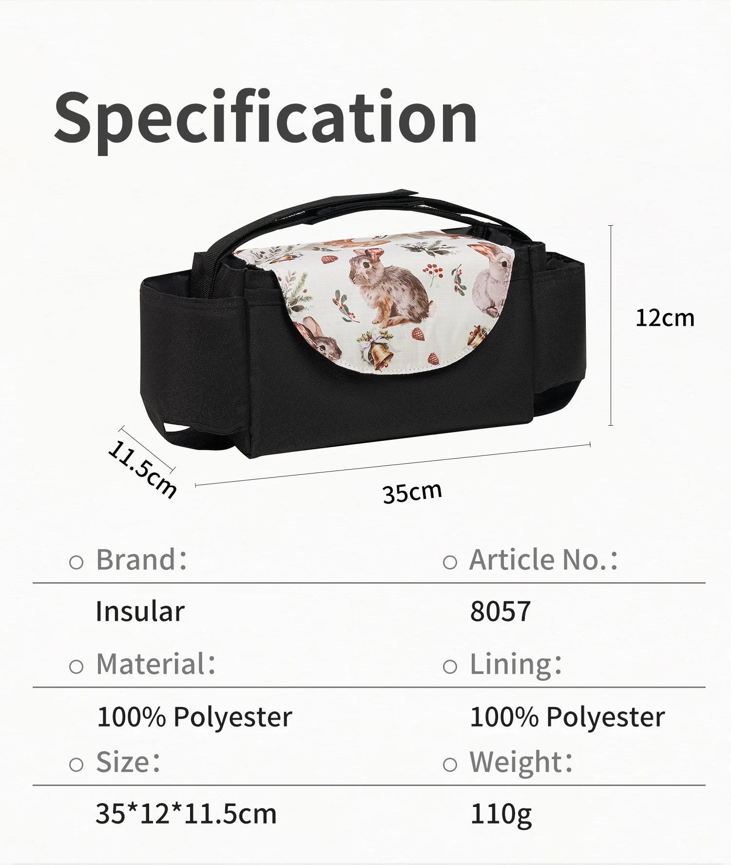 Baby Cartoon Stroller Bag Mommy Packs Stroller Hanging Bags Infant Diaper Nappy Packets Feeding Bottle Sacks Portable Waterproof