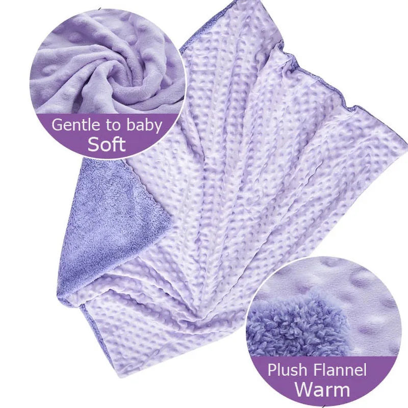 Winter Solid Baby Blanket & Swaddling Newborn Thermal Soft Fleece Blanket Toddler Bedding Warm Quilt Infant Bedding Swaddle Wrap