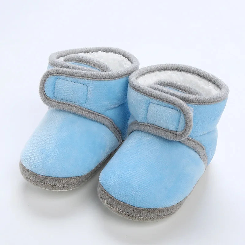 Newborn Winter Warm Toddler Boots Baby Shoes Boys Girls Toddler Sneakers Soft Bottom Infant Flats Warm Snow Boots  0-18M