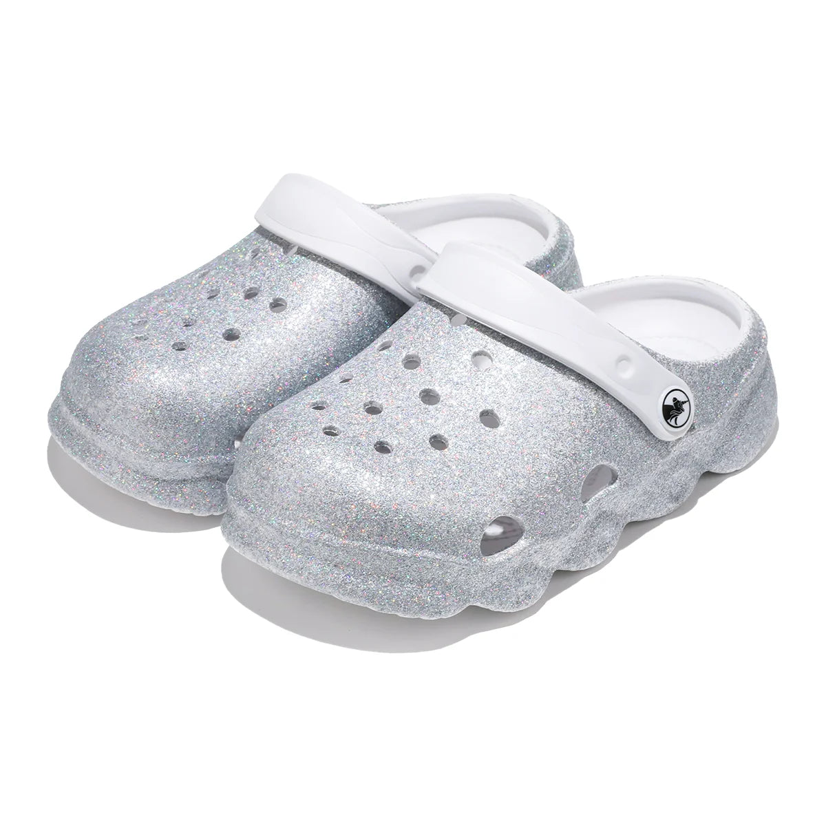 Girls Classic Casual Glitter Clogs, Slip-On Beach Slippers, Non-Slip Garden Clogs Shoes for the Beach 1214