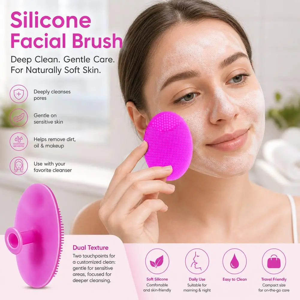 Baby Shampoo Brush Silicone Gentle Scalp Massager Soft Hair Scrub Brush for Newborn Cradle Cap Bath Cleaning Care