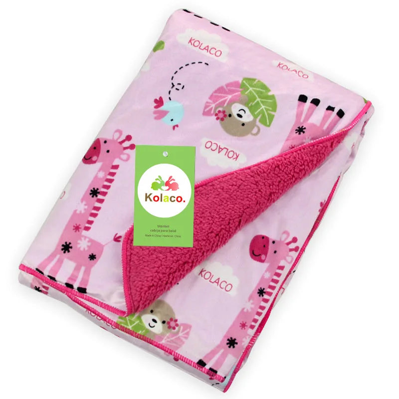Baby Blanket & Swaddling Newborn Thermal Soft Fleece Blanket Winter Solid Bedding Set Cotton Quilt Infant Bedding Swaddle Wrap