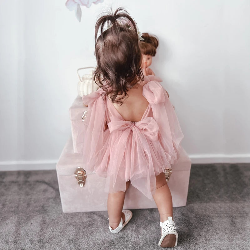 2026 Summer Baby Clothes Infant Girls Party Dress Lace Bodysuits & One-pieces 100-day Photo Dress Baby Photograph Clothing