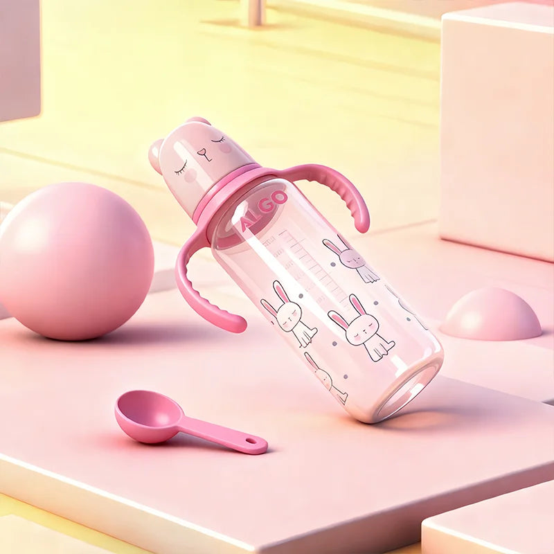 240ml Baby Bottle with Handle, Easy to Clean, Feeding Accessory for Children, Suitable for Various Occasions