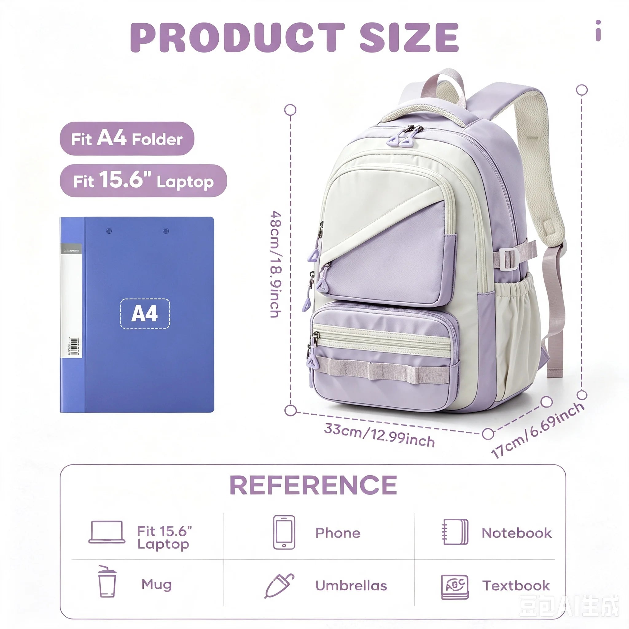 School Bag for Girls, School Backpack Teen Cute Travel Backpacks for Girls, School Girls 5th Grade Elementary School Bookbag