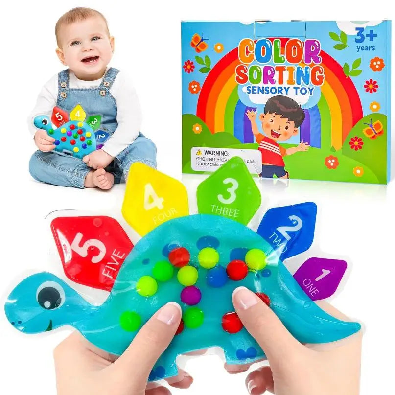 Montessori 5-Color Sorting Sensory Toy for Kids Educational Learning Game with Colorful Balls for Fine Motor Skills Development