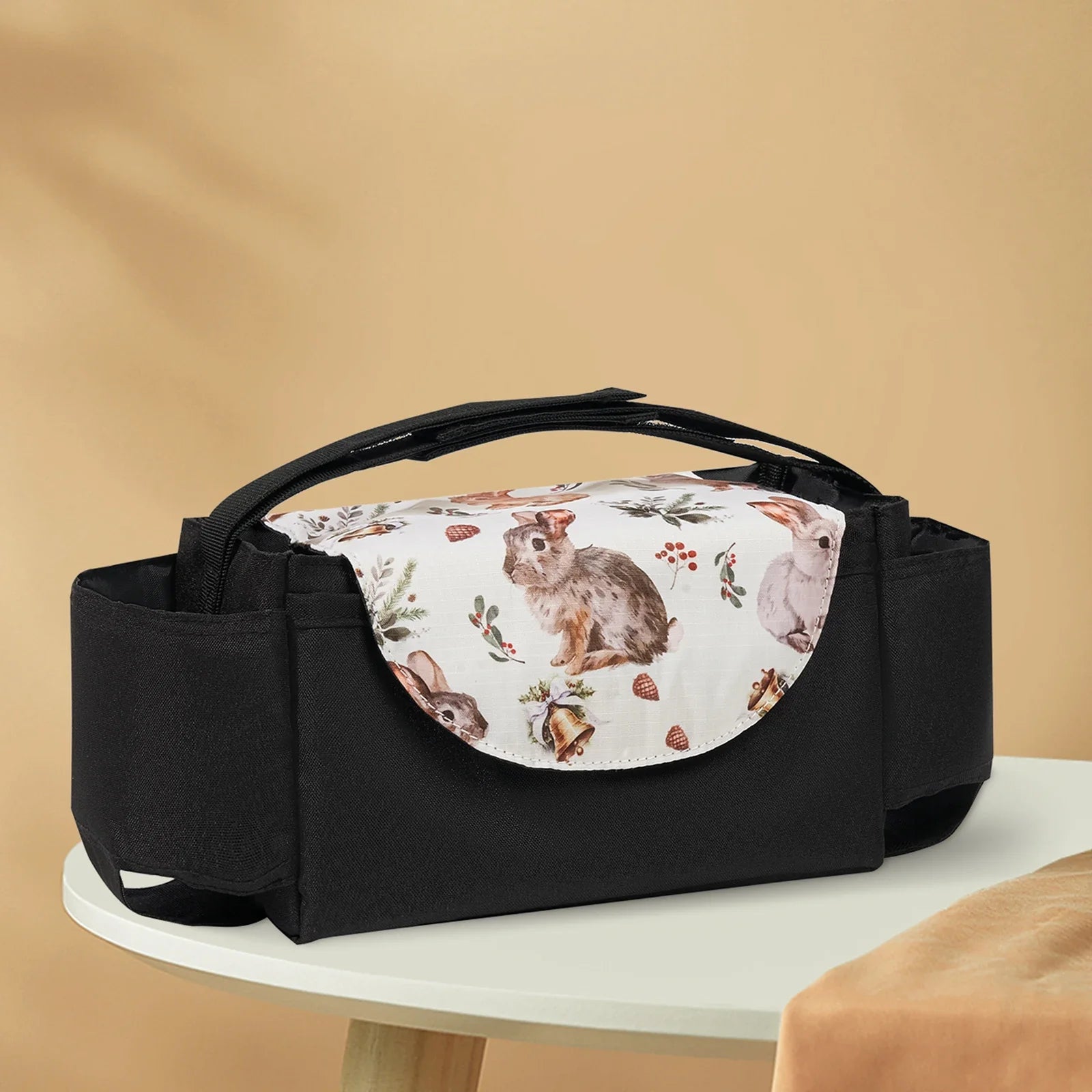 Baby Cartoon Stroller Bag Mommy Packs Stroller Hanging Bags Infant Diaper Nappy Packets Feeding Bottle Sacks Portable Waterproof