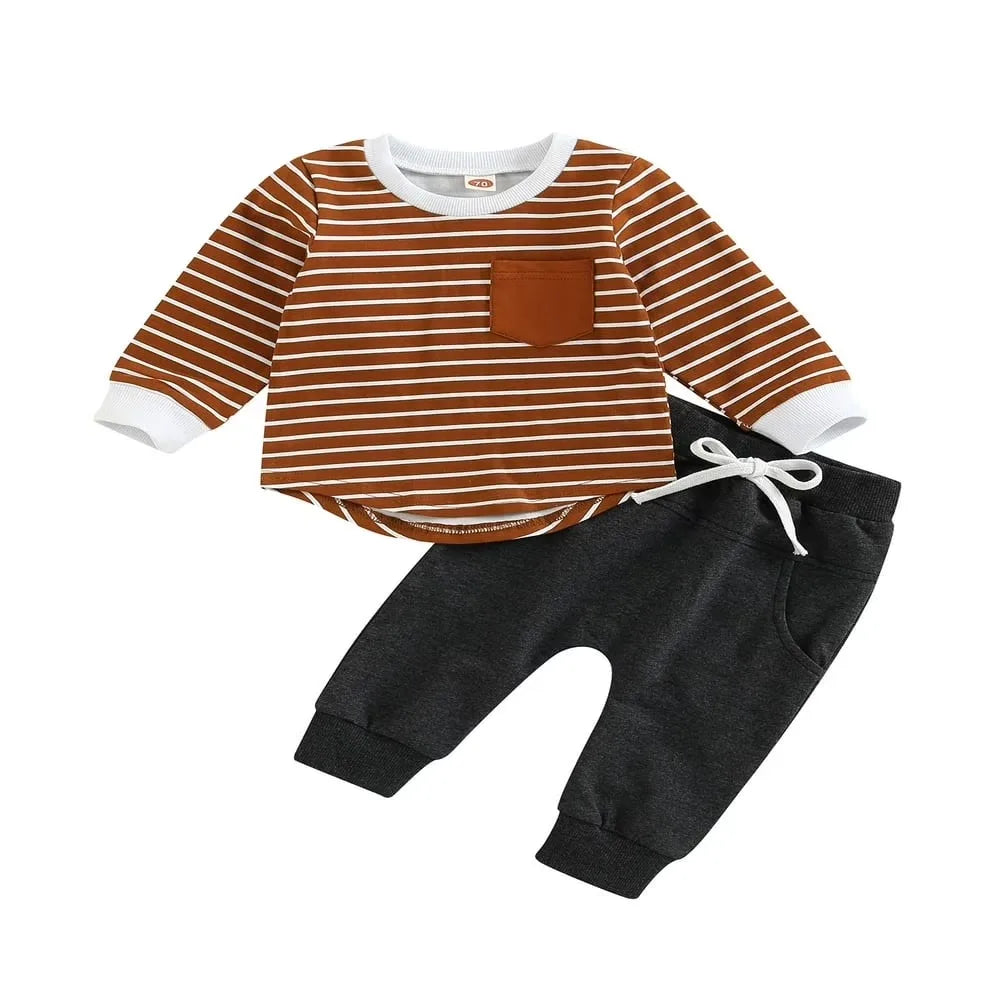 Baby Girls Hooded Clothes Cotton Kids Girls Heart Pattern Tops T-Shirts+Floral Pants Suits Autumn Spring Clothing Set