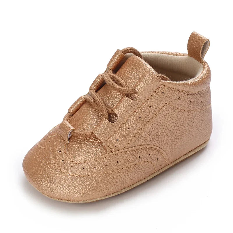 Newborn Baby Boys' Shoes Moccasin Fashion Casual Sports Shoes White Baptist Soft Sole Anti Slip First Step