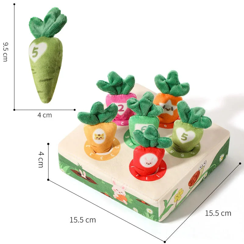 Baby Montessori Toy  Carrot Harvest Game Pull Turnip Toddler Motor Skills Training Color Learning Educational Toys For Children