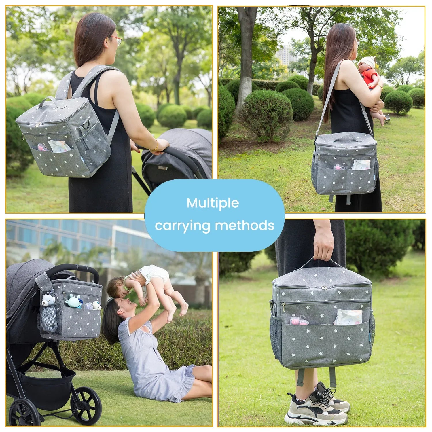 Baby Stroller Bag  Women Diaper Bags for Maternity Backpack Large Capacity Bags Organizer Mummy Wet Nappy Bag for Mom Care