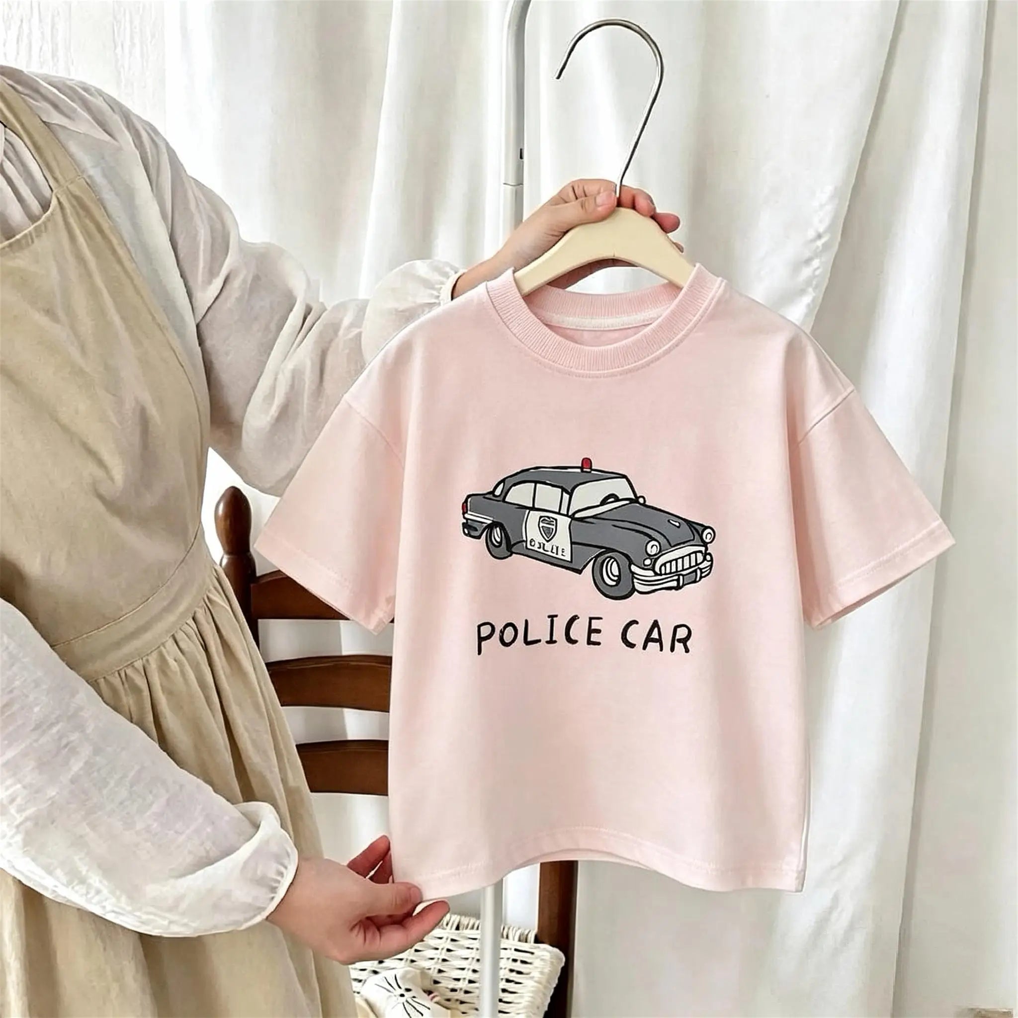 T-shirt For Boys Clothes 2026 New Summer Short Sleeve Tops Kids Tees Printed Car Fashion Crewneck Children's Tshirts 1-7 Age