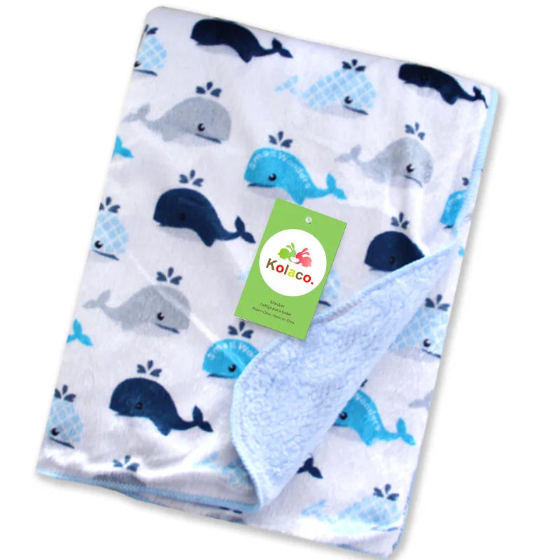 Baby Blanket & Swaddling Newborn Thermal Soft Fleece Blanket Winter Solid Bedding Set Cotton Quilt Infant Bedding Swaddle Wrap