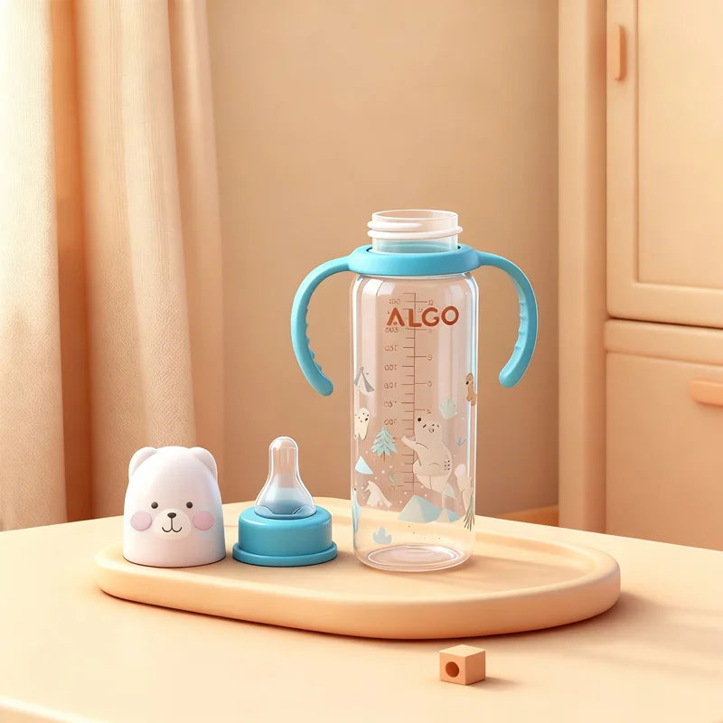 240ml Baby Bottle with Handle, Easy to Clean, Feeding Accessory for Children, Suitable for Various Occasions