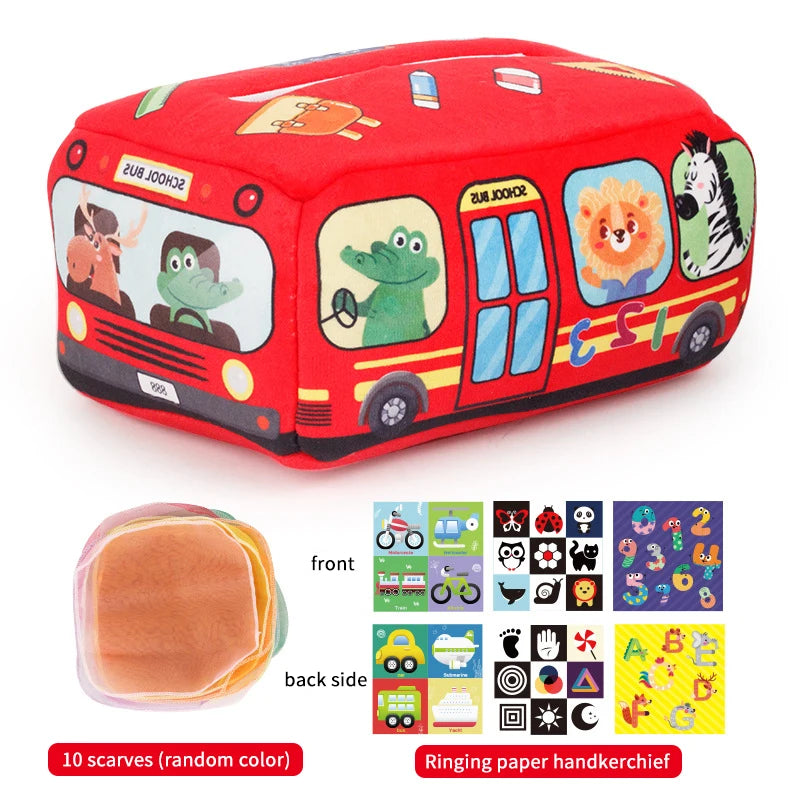 Baby Montessori Toy,Magic Tissue Box,Educational Learning Activity Sensory Toy For Kids Finger Exercising Busy Board Baby Game