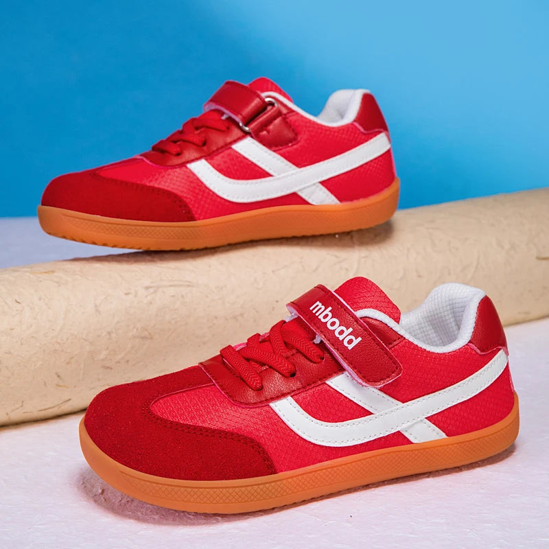 Children's Sports Shoes Boys' Barefoot Shoes Wide-Toed Simple Fashion Casual Shoes Lightweight Hook and Loop girls' Flat Shoes