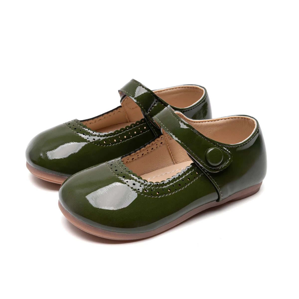 Girls' Leather Shoes 2026 Spring/Autumn New Simple Solid Color Kid's Princess Single Shoes Lightweight Children's Shoes 21-30