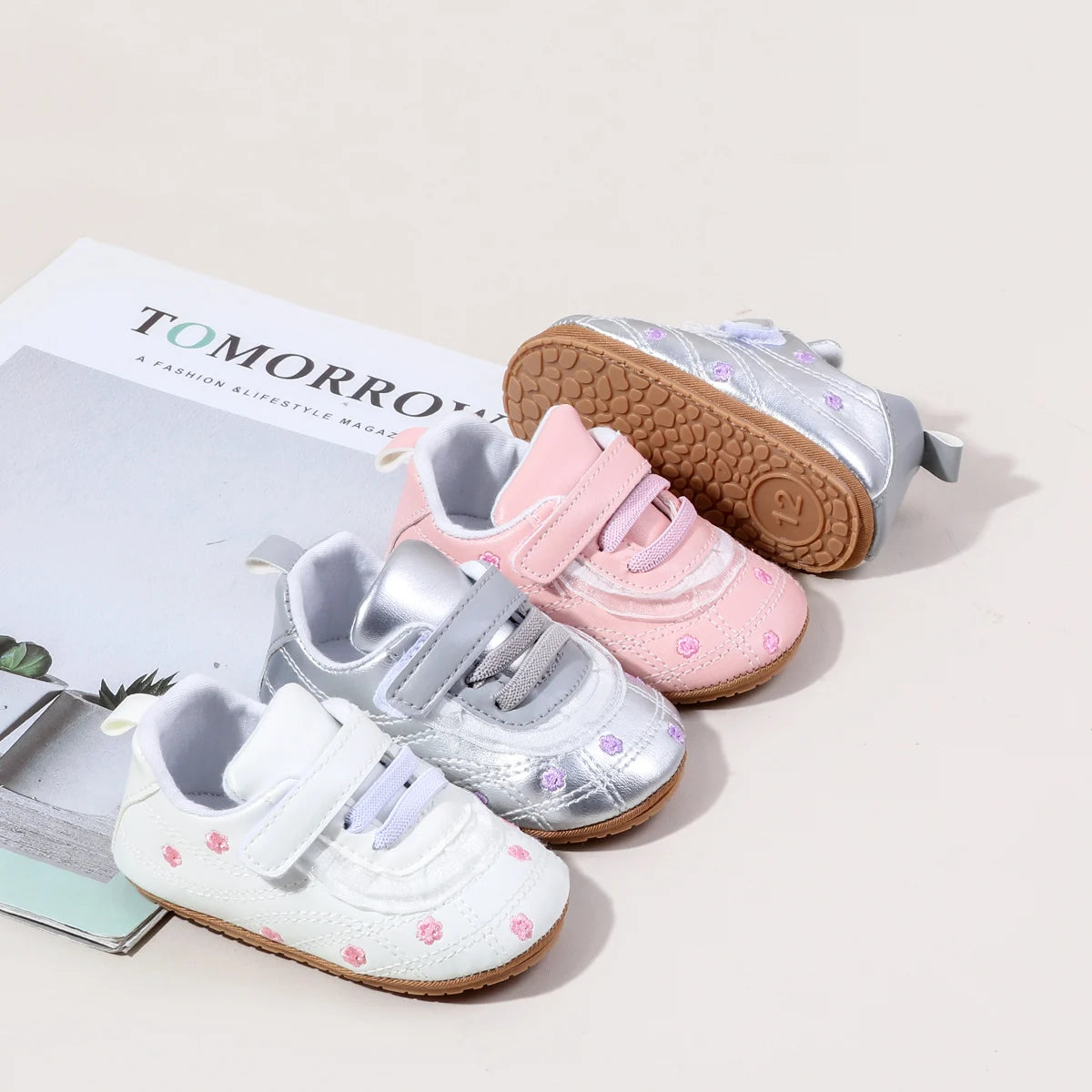 Baby Boys And Girls First Walking Toddler Shoes High Quality Baby Sneaker For 0-18 Months Spring And Autumn Soft TPR Sole